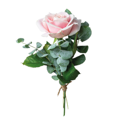 Rosa ros med grönt (välj färg)